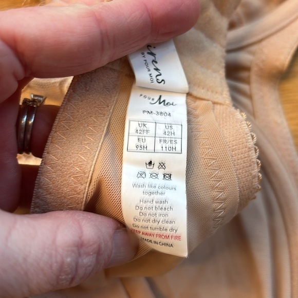 Pour Moi Bra Imogen Rose Embroidered Beige NWOT Size 42H - Picture 7 of 8